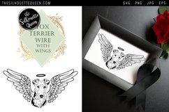 RIP Fox Terrier Wire Dog with Angel Wings SVG Product Image 1