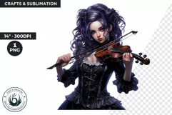 Gothic Girl Clipart PNG, Victorian woman sublimation Product Image 1