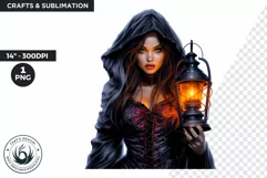 Gothic Girl Clipart PNG for crafts and sublimation Product Image 1