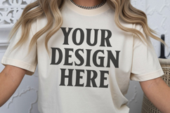 Comfort Colors 1717 Ivory T-Shirt mockup , CC 1717 Product Image 1