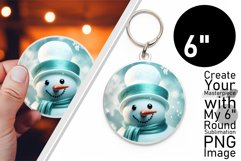Winter's Enchanted Charm: 3D Inflated Puff Snowman Creations Product Image 1