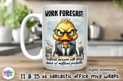 Sarcastic Office Mug Wrap, Funny Office Worker Mug Design Product Image 1