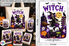 Funny Halloween Skeleton Tarot Card Bundle PNG Product Image 2