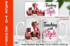 Funny Teacher Mug Wrap Sublimation, Back to School Product Image 1