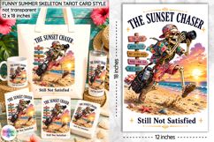 Funny Summer Skeleton Tarot Card Design, Sunset Chaser Product Image 1