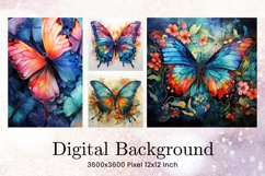 Butterfly Background Wallpaper Digital Paper Seamless Patter Product Image 1