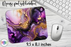 Abstract Fluid Art Mouse Pad, Marble Texture Mouse Pad Print Product Image 1