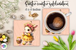 Easter Bunny Square Coaster Bundle | Vintage Easter Coaster Product Image 2