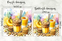 Iced Coffees Lunch Bag, Summer Iced Drinks Tumbler Wrap Product Image 2