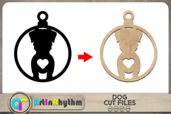 Pug SVG / Keychain SVG / Dog silhouette cut files Product Image 2