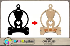 Pug SVG / Keychain SVG / Dog silhouette cut files Product Image 1