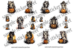 Halloween Stickers - Printable Horses and Jack o Lanterns Product Image 7