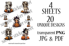 Halloween Stickers - Printable Horses and Jack o Lanterns Product Image 4