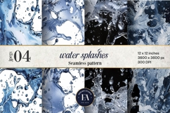 Blue Water Splash Texture | Liquid Abstract Background Product Image 1