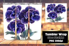 Watercolor Floral Wrap for 20oz Tumblers Sublimation Design Product Image 1