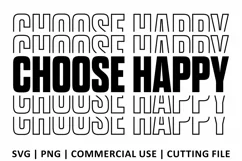 Choose Happy SVG | Stacked SVG Product Image 2
