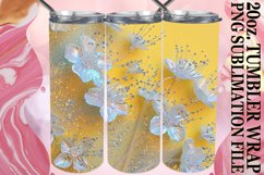 Glittery Floral Leopard Tumbler Graphic: Sublimation - 20oz Product Image 1
