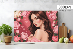 Afro Girl/Woman Melanin braided hair Cutting Board PNG Desig Product Image 1