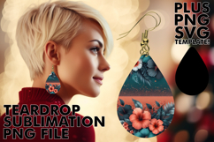 LUMINOUS Teardrop Earrings GIFT PNG, Leopard Prints Product Image 1
