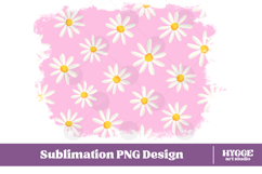 Retro Flowers Background Png Floral Paper Sublimation Splash Product Image 1