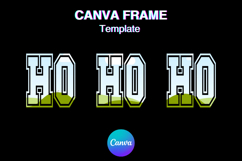 Ho Ho Ho Christmas Canva Frame Shirt Design Product Image 1
