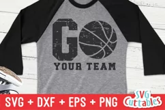 Basketball SVG | GO Basketball Distressed | Shirt Design Product Image 1