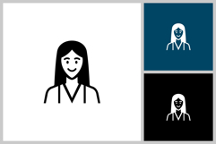 woman people icon in flat style. line icon. Product Image 1