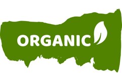 Organic food label. Fresh eco vegetarian products, vegan Product Image 1