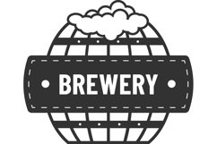 Brewery badge. Draft beer barrel emblem SVG PNG EPS JPG Product Image 1