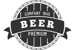 Brewery badge. Draft beer barrel emblem SVG PNG EPS JPG Product Image 1