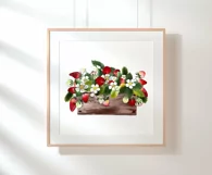 Strawberry clipart. Gardening sublimation. Summer fruit PNG Product Image 6