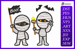 Halloween Mummies Machine Embroidery Designs Product Image 1