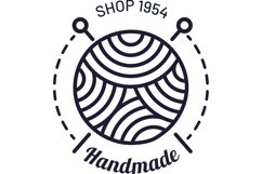 Handmade badge. Hipster craft badge, vintage workshop label Product Image 1