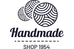 Handmade badge. Hipster craft badge, vintage workshop label Product Image 1