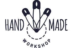 Handmade badge. Hipster craft badge, vintage workshop label Product Image 1