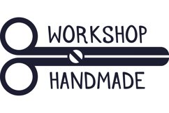 Handmade badge. Hipster craft badge, vintage workshop label Product Image 1