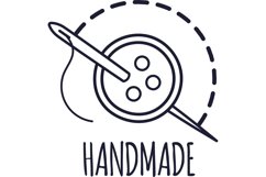 Handmade badge. Hipster craft badge, vintage workshop label Product Image 1