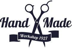 Handmade badge. Hipster craft badge, vintage workshop label Product Image 1