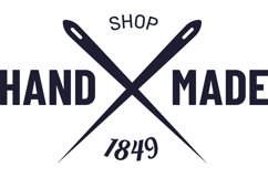 Handmade badge. Hipster craft badge, vintage workshop label Product Image 1