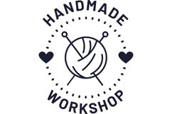 Handmade badge. Hipster craft badge, vintage workshop label Product Image 1