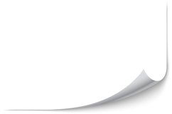 White paper stickers. Label sticker with curled corner Product Image 1