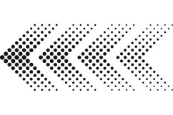 Halftone arrow. Color web arrow with dots Product Image 1