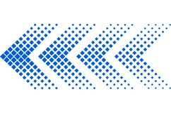 Halftone arrow. Color web arrow with dots Product Image 1