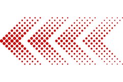 Halftone arrow. Color web arrow with dots Product Image 1