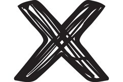 Cross doodle X mark. Hand drawn checklist mark Product Image 1