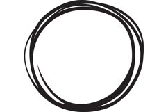 Circle checkbox doodle. Hand drawn checklist mark Product Image 1