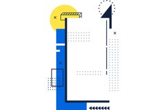 Memphis frame. Abstract lines and dots pattern shapes Product Image 1
