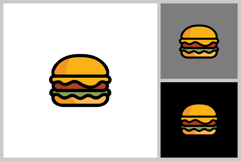 Burger abstract outline vector logo template Product Image 1