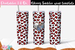 Valentines day Heart frame 20 Oz. Skinny Tumbler sublimation Product Image 5