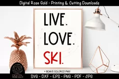 Live Love Ski - Skier SVG, Alpine Slope SVG, Winter Vacation Product Image 1